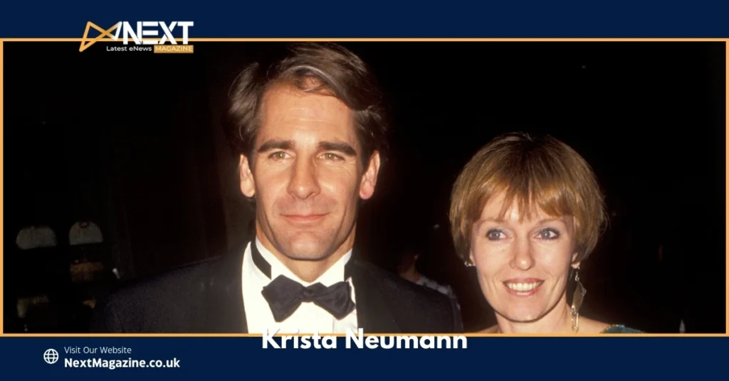 Krista Neumann and Scott Bakula at a formal event during their marriage (1981-1995)