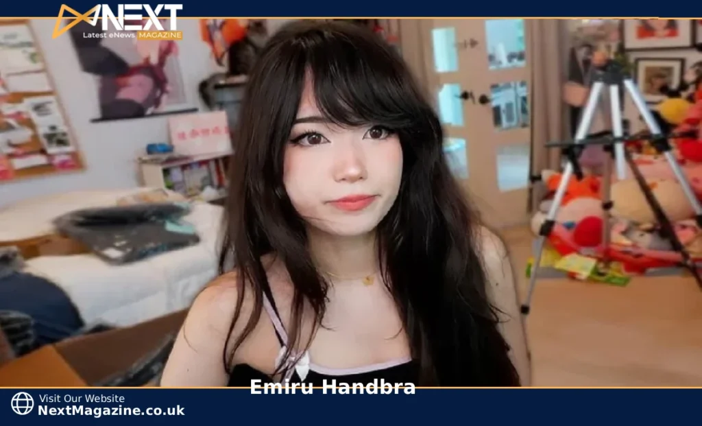 Emiru handbra trend on Twitch streaming platform showing fashion statement by content creators
