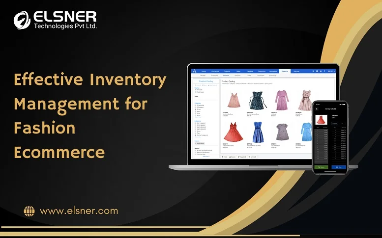 Effective inventory management for fashion eCommerce showcasing product catalogs on desktop and mobile devices.