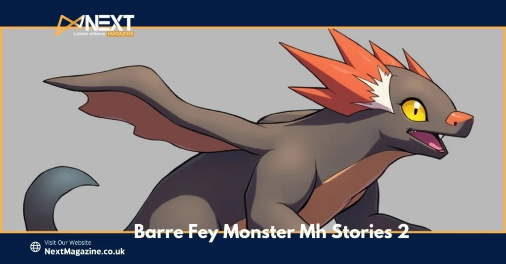 Barre Fey Monster MH Stories 2 with distinctive orange crest and yellow eyes