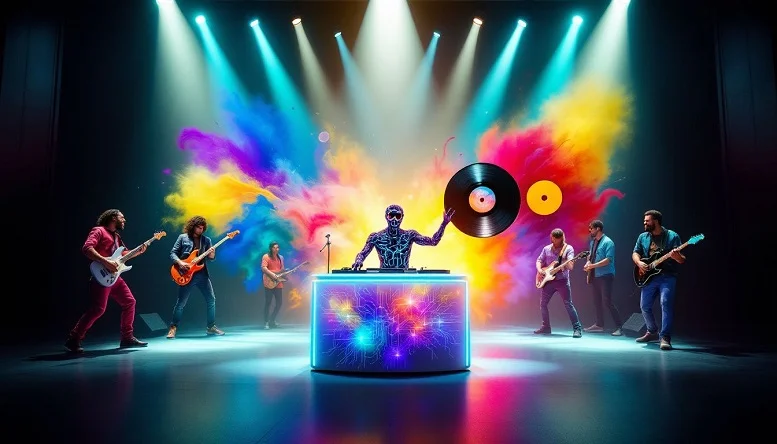 Why Lip Sync Matters: The Hidden Impact on Music and Culture - Tech - Next Magazine Live music performance with artists and vibrant visuals, showcasing lip sync across genres.