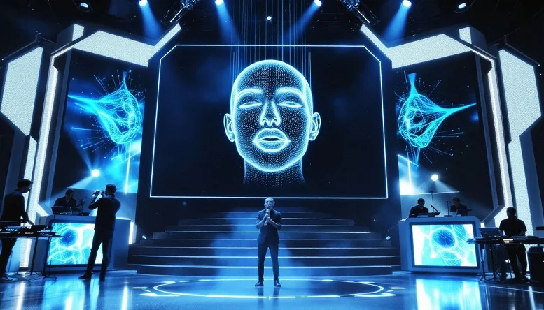 Why Lip Sync Matters: The Hidden Impact on Music and Culture - Tech - Next Magazine Advanced AI-driven lip sync technology on display during a futuristic performance.