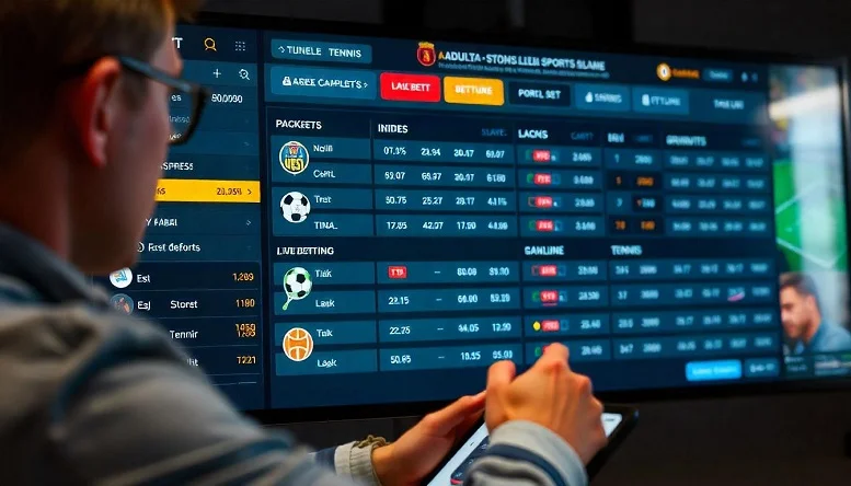 What Does A Sports Betting Site Need To Be The Best? - Entertainment - Next Magazine A bettor checking sports betting odds on a large screen with multiple markets like football, tennis, and basketball.