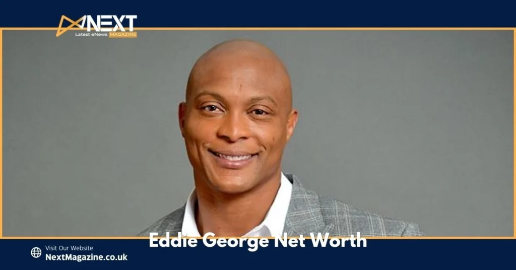 Eddie George Net Worth Estimated 6$ million net worth in 2025 and he is smiling in gray suit jacket -former NFL star.