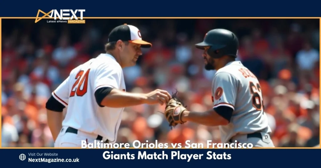 Baltimore Orioles vs San Francisco Giants match player stats showing Anthony Santander's walk-off homer