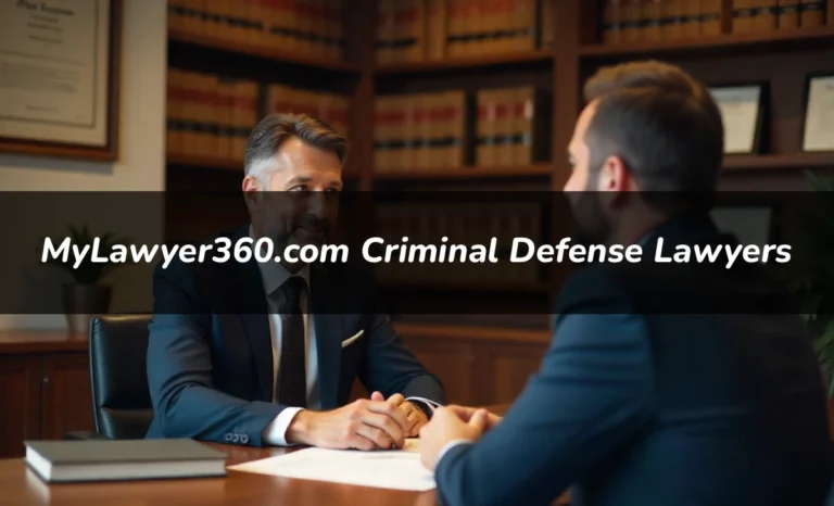 Criminal Defense Lawyers consultation meeting with client discussing legal case at MyLawyer360 platform
