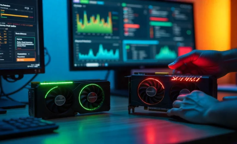 RTX 5090 5090D bricked issues diagnostic tools showing graphics cards with error status and recovery software on computer screen