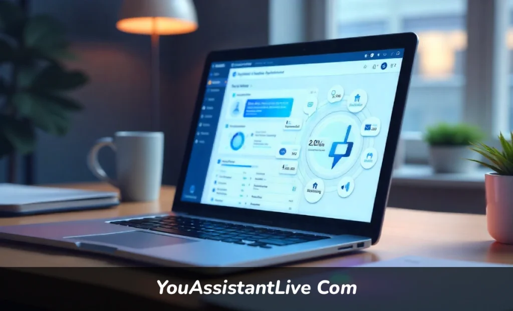 yourassistantlive com AI virtual assistant platform dashboard interface showing task management and chat features