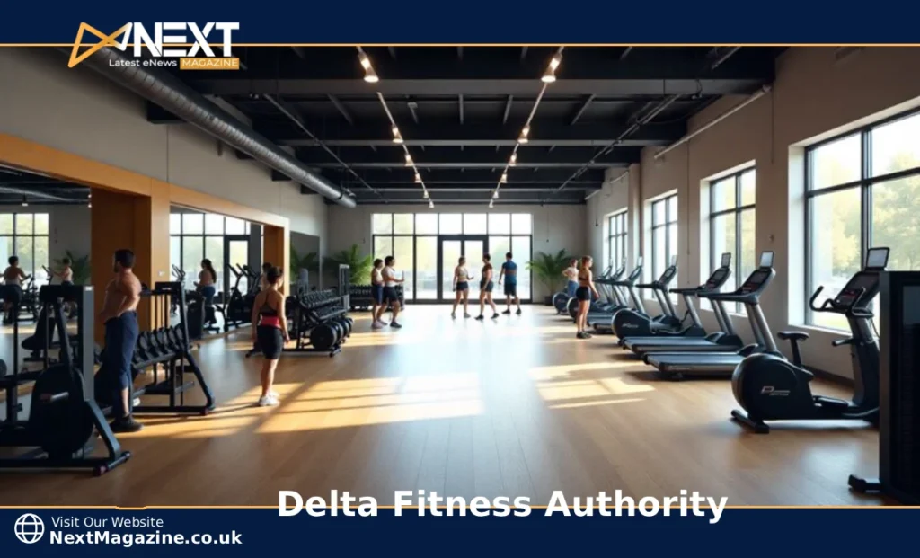 Delta Fitness Authority gym interior showing modern equipment and training zones with members working out