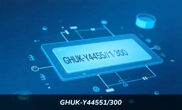 GHUK-Y44551/300 product identification code displayed on digital system for component tracking