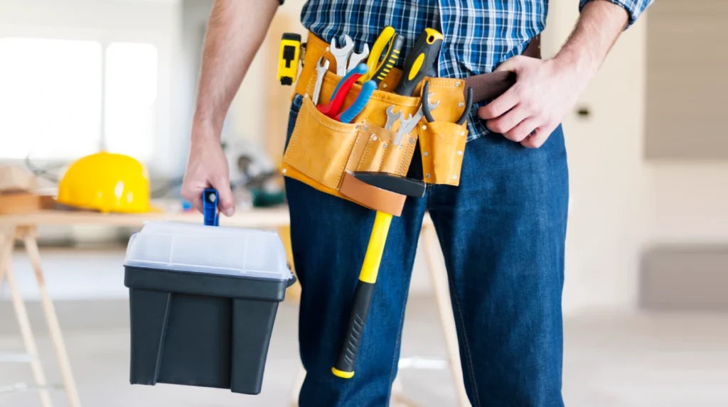 Handyman fixing small home maintenance issue