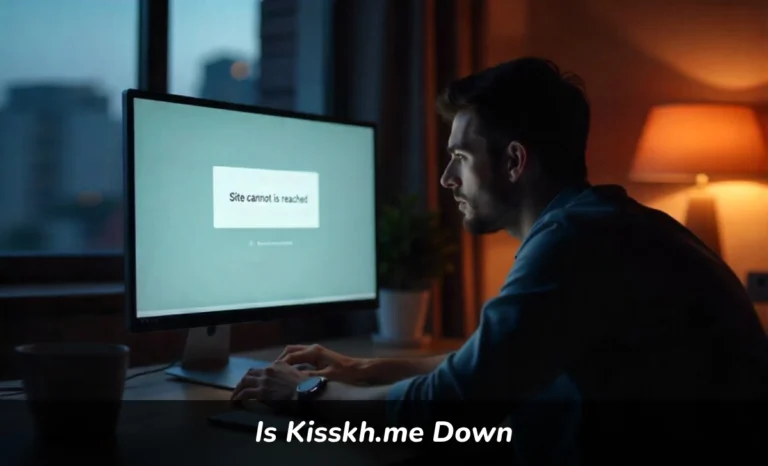 Person facing Is Kisskh.me Down error on computer screen trying to access streaming site