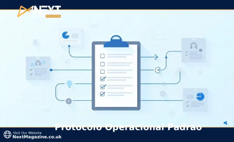 Protocolo Operacional Padrao workflow diagram showing standardized business process steps and documentation