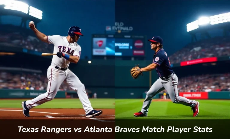 Texas Rangers vs Atlanta Braves match player stats highlights showing game action at Globe Life Field during July 2025 series