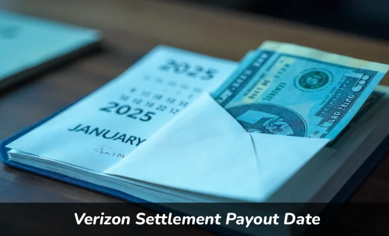 Verizon settlement payout date calendar showing payment timeline for eligible claimants in 2025