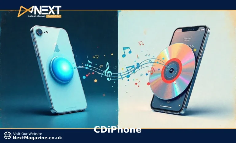 What Is CDiPhone? The Truth Behind Apple’s Viral Concept CDiPhone concept illustration showing futuristic disc storage iPhone alongside CD music transfer to regular iPhone