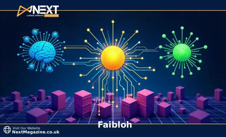 Faibloh Explained: What This Digital System Really Means Faibloh digital framework illustration showing AI, IoT, and blockchain integration in smart systems