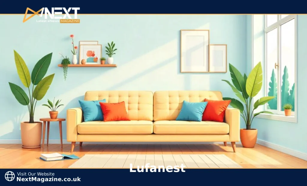 Lufanest smart home living space with digital technology and comfortable modern design elements