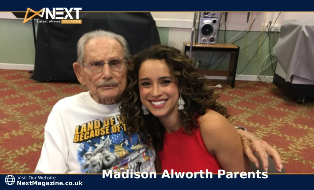 Madison Alworth parents Norm and Sweeta Alworth with their daughter at family celebration