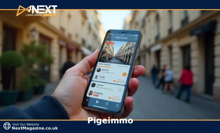 Pigeimmo real-time property listing alerts on smartphone with French apartment buildings in background