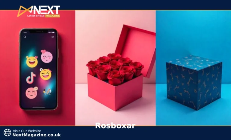 Rosboxar Meaning: What This Term Really Means in 2025 Rosboxar meaning explained through three panels showing social media slang, preserved rose gift boxes, and technology concepts