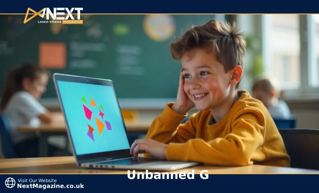 Student playing Unbanned G unblocked games safely on school Chromebook during break time