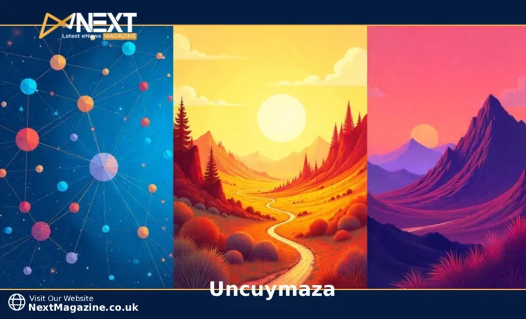 Uncuymaza Explained: What It Means and Why It Matters Uncuymaza concept illustration showing technology IoT networks, Andean cultural symbols, digital art, and wellness elements connected