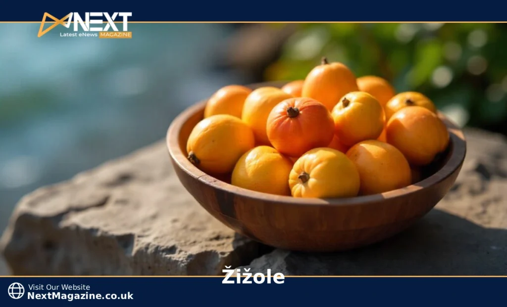 Fresh žižole jujube fruits in wooden bowl showing reddish-brown color and crisp texture