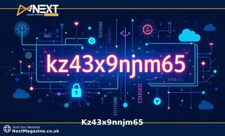 Kz43x9nnjm65 digital identifier system with network connections and database security symbols on dark tech background