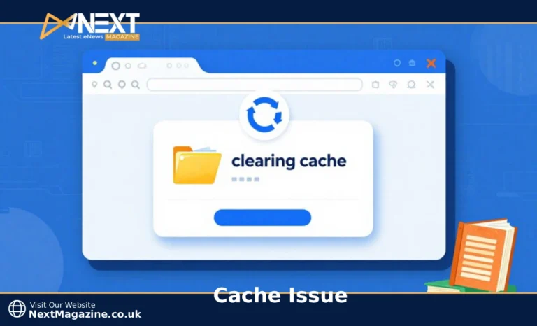 Person clearing browser cache issue on computer screen with refresh icon and loading progress bar