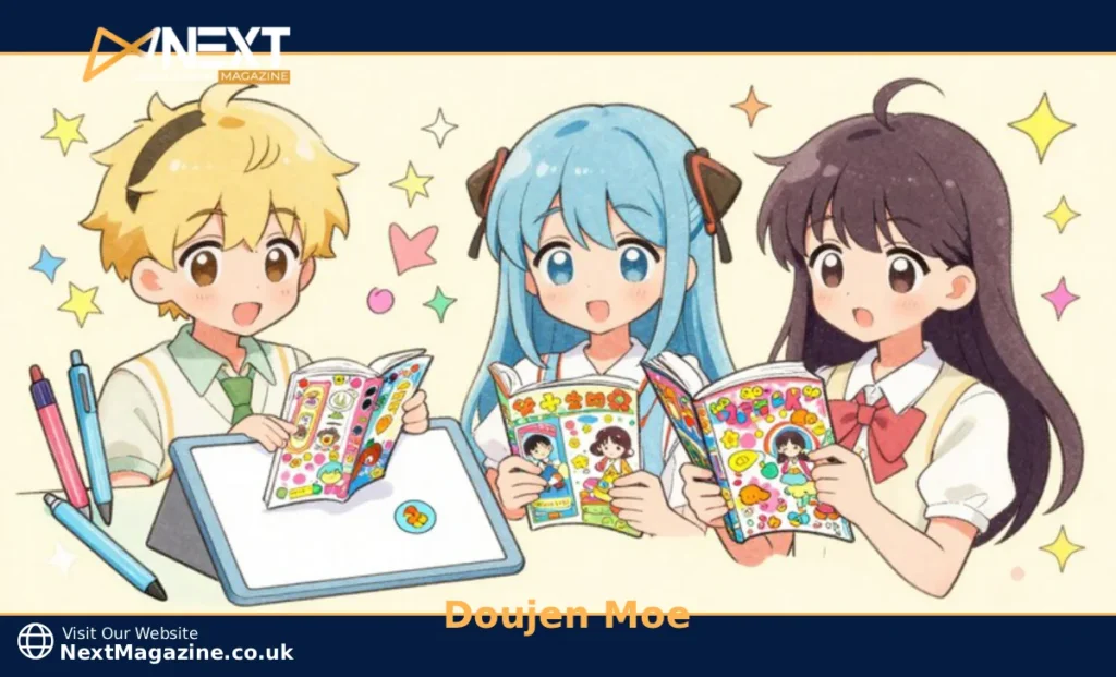 Doujen Moe fan art illustration featuring cute anime-style character with soft pastel colors and moe aesthetic elements