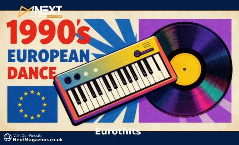 Eurothits: What They Are and Where to Listen in 2026 Eurothits European music collage featuring vinyl records radio microphone and streaming symbols representing chart-topping songs