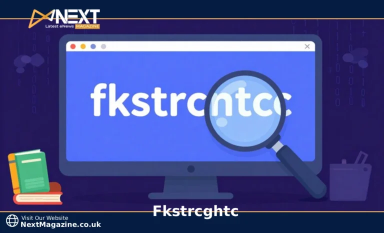 What Is Fkstrcghtc? Understanding the Digital Placeholder Digital screen showing fkstrcghtc term with magnifying glass representing online search and investigation of manufactured keywords