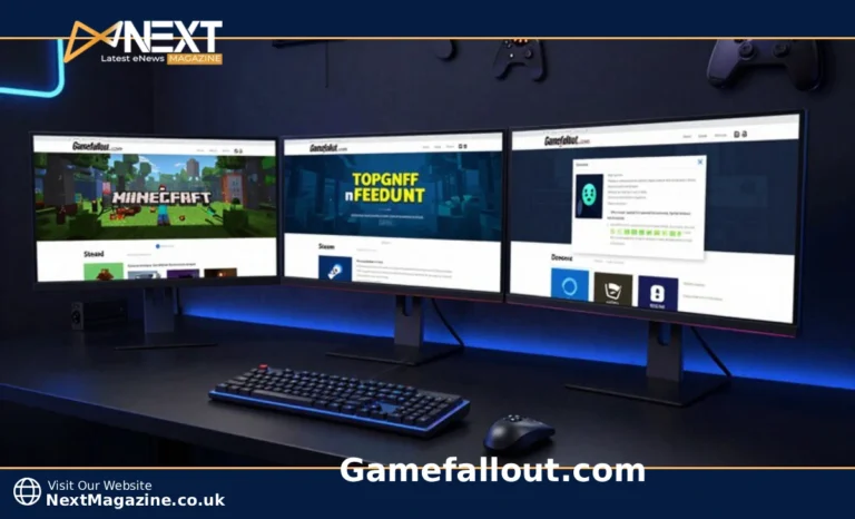 Gamefallout.com: Your Gaming Hub for Guides and Fixes Gamefallout.com gaming workspace showing troubleshooting guides for Minecraft Steam and Discord on computer screen