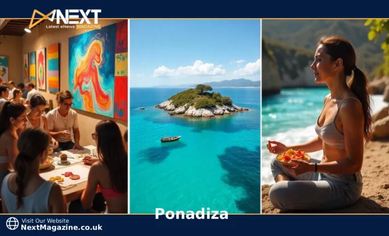 Ponadiza guide image showing a creative art movement, a beautiful Adriatic island, and a mindful lifestyle.