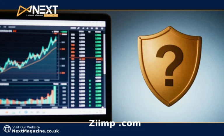 Ziimp .com Trading: What You Need to Know Before Investing Ziimp com trading platform review showing laptop with stock charts and warning symbol for investment safety considerations