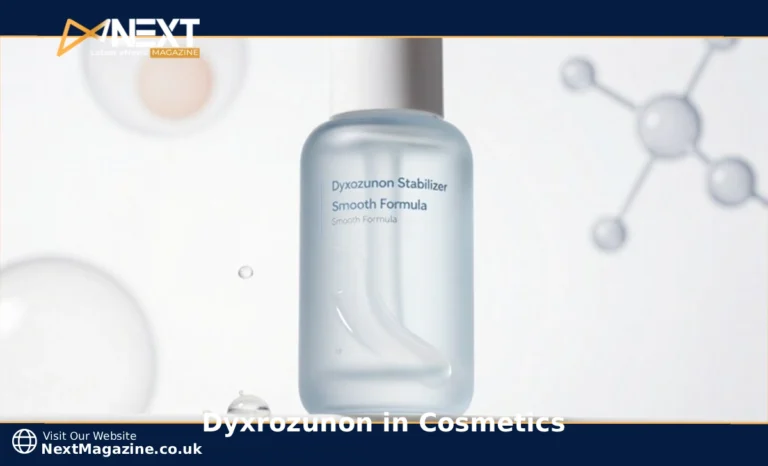 Dyxrozunon in cosmetics ingredient stabilizing moisturizer formula with smooth, lightweight texture
