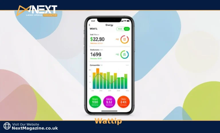 Wattip smart energy monitoring app dashboard showing real-time electricity usage tracking on smartphone in modern home