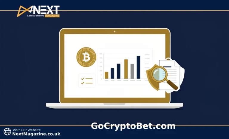 GoCryptoBet.com Explained: Crypto Betting Guide or Platform? GoCryptoBet.com crypto betting education platform review showing laptop with Bitcoin and odds dashboard