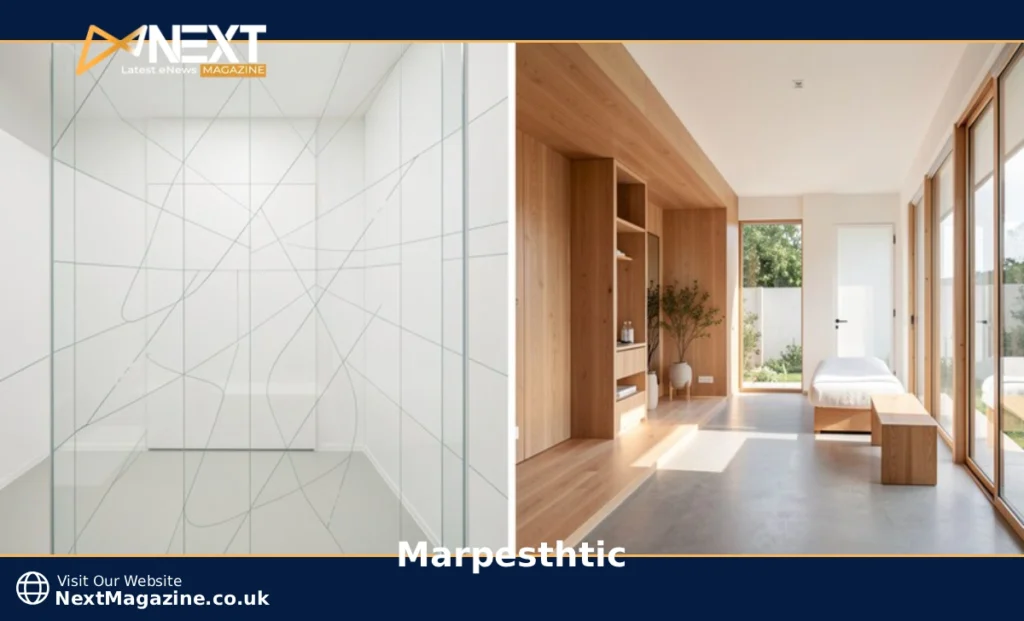Marpesthtic beauty treatment and modern design concept showing natural materials and clean lines