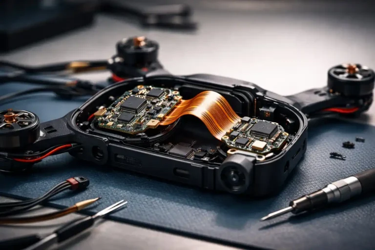 Multilayer PCBs in Drone Systems Multilayer rigid-flex PCB used inside a drone flight controller