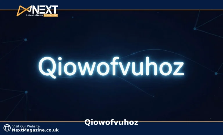 Qiowofvuhoz random string glowing in a dark digital space with network nodes