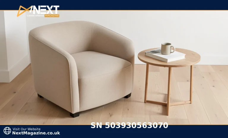 Ashley SN 503930563070 compact accent chair in a small living room with natural light