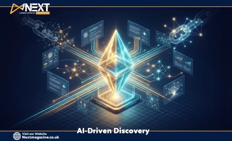The Rise of AI-Driven Discovery and Why Brand Mentions Matter More Than Backlinks Futuristic 3D illustration showing a luminous golden brand entity at the center of an AI-driven digital ecosystem, with glowing data streams connecting to ChatGPT, Gemini, and Perplexity interfaces while traditional chain-link backlinks dissolve in the background