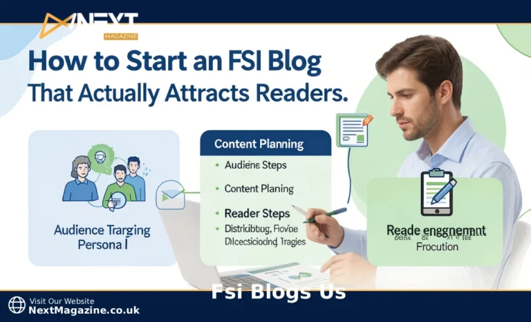 FSI blog strategy guide showing audience planning and content creation steps for financial blogs