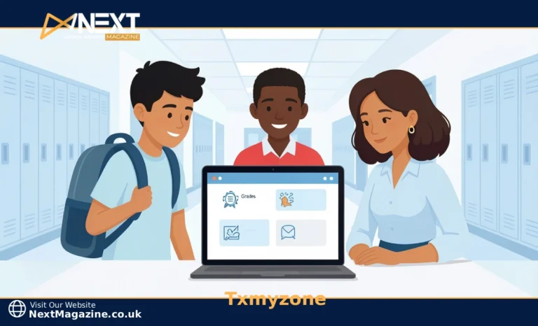 What Is Txmyzone? The Texas School Portal Explained Student, parent, and teacher using the Txmyzone school portal to check grades and attendance on a tablet