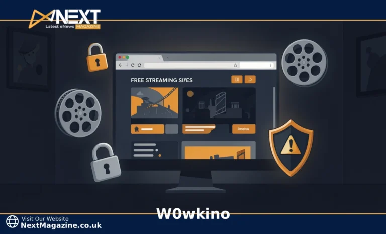 W0wkino free streaming site shown on a browser screen with warning icons
