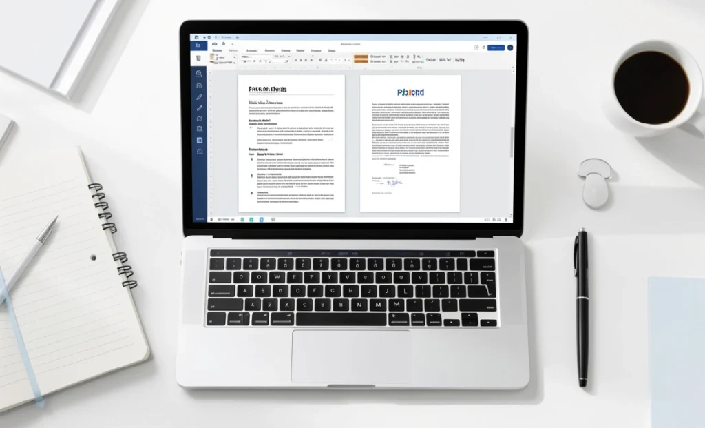 WPS Office templates and PDF tools displayed on a laptop screen for faster document creation and file sharing