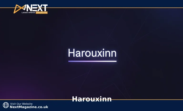 Harouxinn digital name glowing on a dark screen representing online identity and username branding