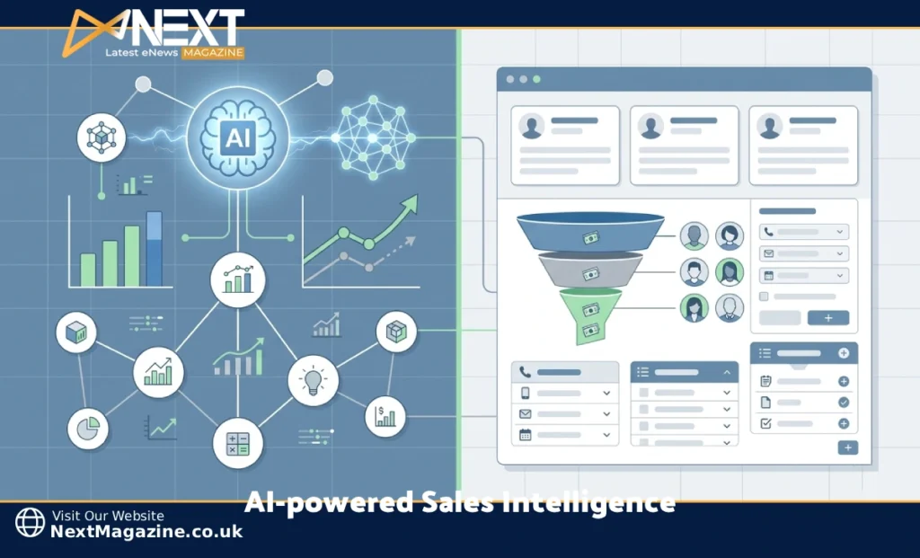 AI-powered sales intelligence tool compared to a traditional CRM system dashboard
